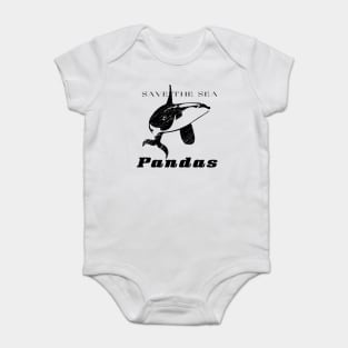 Save The Sea Pandas Baby Bodysuit